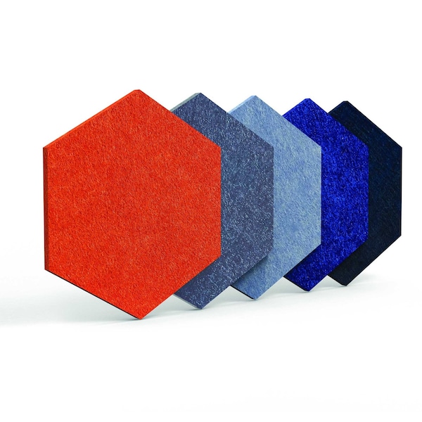 RECLAIM Stick-On Decorative Acoustic Panels - Midnight Blue, PK 6